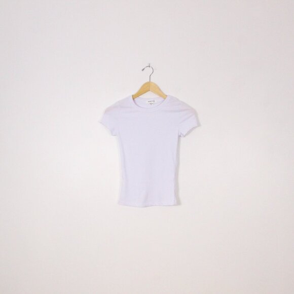 *Rebel Sugar White Ribbed Tight Fit Short Sleeve T Shirt - Picture 6 of 6